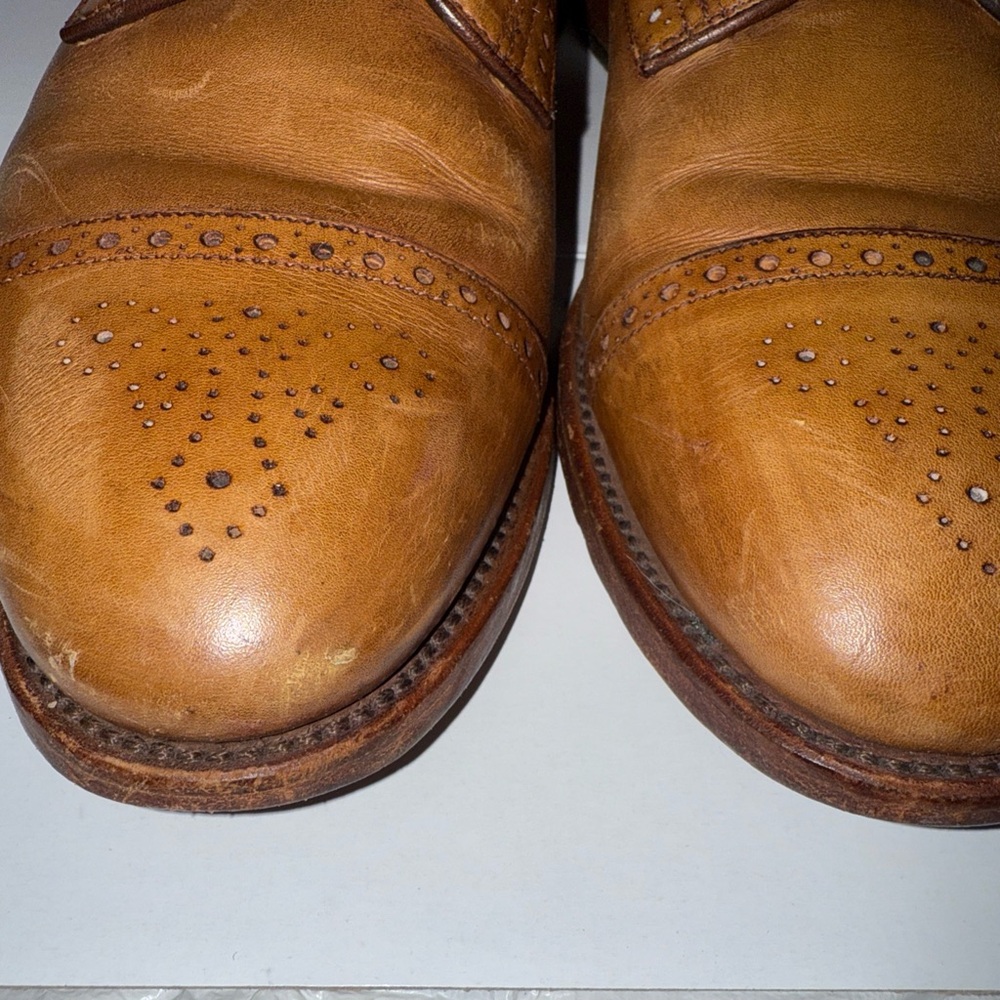 Allen Edmonds Strand Men's Size 9 D Cap Toe Oxford Walnut Leather Shoes 1635 - Picture 7 of 11